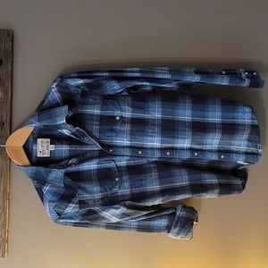 Button up western style plaid